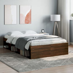 Giroletto Rovere Marrone 120x190 cm Small Double vidaXL59160