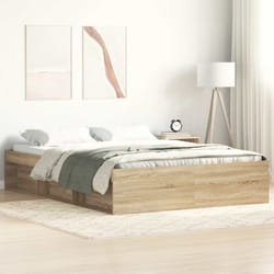 vidaXL Giroletto Rovere Sonoma 135x190 cm Double