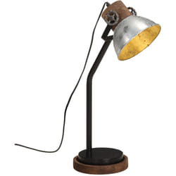 Lampada da Scrivania 25 w Argento Vintage 18x18x60 cm E27 Vidaxl 199365