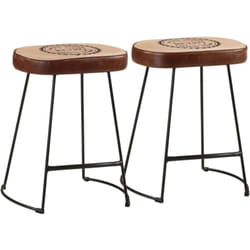 Vidaxl - Sgabelli da Bar 2 pz Marrone Scuro 40x29,5x53 cm