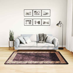 vidaXL Tappeto Lavabile Nero e Oro 120x170 cm Antiscivolo