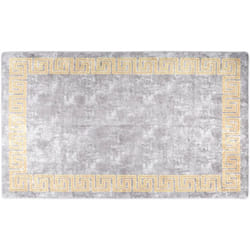 Vidaxl - Tappeto Lavabile Grigio e Oro 150x230 cm Antiscivolo 79265