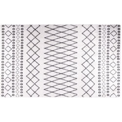 Vidaxl - Tappeto Lavabile Nero e Bianco 120x170 cm Antiscivolo 44218