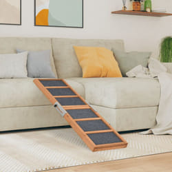 Vidaxl - Rampa per Cani Grigia 120x30 cm in Legno Massello di Abete