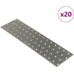 Vidaxl - Piastre Forate 40 pz 2 mm 300x80 mm Acciaio Zincato 46572