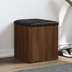 Vidaxl - Panca Portaoggetti Rovere Marrone 42x42x45 cm Legno Multistrato 98355