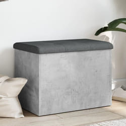 Vidaxl - Panca Portaoggetti Grigio Cemento 62x42x45 cm Legno Multistrato 84976