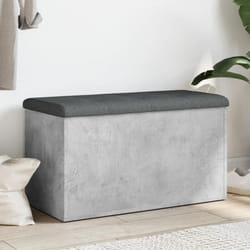 Vidaxl - Panca Portaoggetti Grigio Cemento 82x42x45 cm Legno Multistrato
