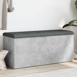 Vidaxl - Panca Portaoggetti Grigio Cemento 102x42x45cm Legno Multistrato 32317