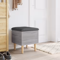 Panca Portaoggetti Grigio Sonoma 42x42x46 cm Legno Multistratocod mxl 109646 - Vista aggiuntiva 3