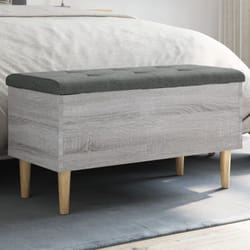 Vidaxl - Panca Portaoggetti Grigio Sonoma 82x42x46 cm Legno Multistrato 50084