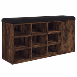 Panca Porta Scarpe Rovere Fumo 102x32x50 cm Legno Multistratocod mxl 109618 - Vista aggiuntiva 2