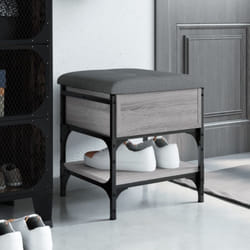 Vidaxl - Panca Porta Scarpe Grigio Sonoma 42x42x45 cm Legno Multistrato