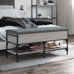 vidaXL Panca Porta Scarpe Grigio Sonoma 102x42x45 cm Legno Multistrato