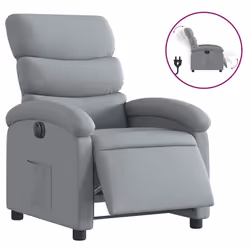 Poltrona Elettrica Reclinabile Grigio Chiaro in Tessutocod mxl 115844 - Vista aggiuntiva 2