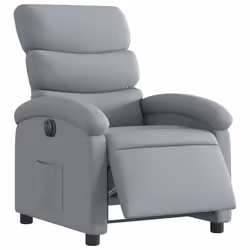 Poltrona Elettrica Reclinabile Grigio Chiaro in Tessutocod mxl 115844 - Vista aggiuntiva 3