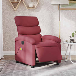 Poltrona Massaggiante Reclinabile Elettrica Rosso Vino Tessutocod mxl 84914