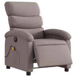 Poltrona Massaggiante Reclinabile Elettrica Tortora in Tessutocod mxl 84910 - Vista aggiuntiva 3