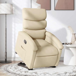 Poltrona Alzapersona Reclinabile Crema in Tessutocod mxl 132847