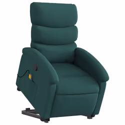 Poltrona Alzapersona Massaggiante Verde Scuro in Tessutocod mxl 108875 - Vista aggiuntiva 3