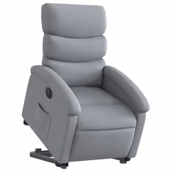 Poltrona Reclinante Alzapersona Elettrica Grigio Chiaro Tessutocod mxl 85269 - Vista aggiuntiva 3