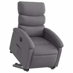 Poltrona Alzapersona Reclinabile Elettrica Grigio Scuro Tessutocod mxl 109231 - Vista aggiuntiva 3