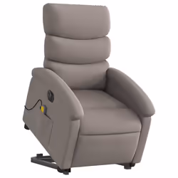 Poltrona Alzapersona Massaggiante Elettrica Tortora in Tessutocod mxl 109043 - Vista aggiuntiva 3