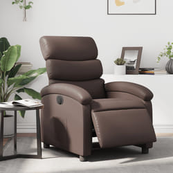 Poltrona Reclinabile Elettrica Marrone in Similpellecod mxl 91857