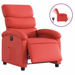Poltrona Reclinabile Elettrica Rossa in Similpellecod mxl 133012 - Vista aggiuntiva 2