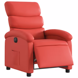 Poltrona Reclinabile Elettrica Rossa in Similpellecod mxl 133012 - Vista aggiuntiva 3