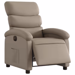 vidaXL Poltrona Reclinabile Elettrica Cappuccino in Similpelle - Vista aggiuntiva 3