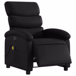Poltrona Massaggiante Reclinabile Elettrica Nera in Similpellecod mxl 133015 - Vista aggiuntiva 3