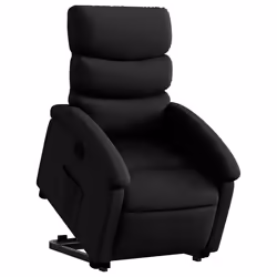 Poltrona Alzapersona Reclinabile Nera in Similpellecod mxl 89669 - Vista aggiuntiva 3