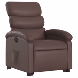 Poltrona Alzapersona Reclinabile Marrone in Similpellecod mxl 85093 - Vista aggiuntiva 3