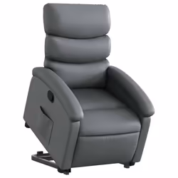 Poltrona Alzapersona Reclinabile Grigio in Similpellecod mxl 116429 - Vista aggiuntiva 3