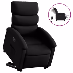 Poltrona Alzapersona Reclinabile Elettrica Nera in Similpellecod mxl 89671 - Vista aggiuntiva 2