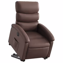 Poltrona Alzapersona Reclinabile Marrone in Similpellecod mxl 85104 - Vista aggiuntiva 3