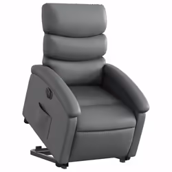Poltrona Alzapersona Reclinabile Grigio in Similpellecod mxl 113669 - Vista aggiuntiva 3
