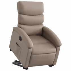 Poltrona Alzapersona Reclinante Elettrica Cappuccino Similpellecod mxl 113672 - Vista aggiuntiva 3