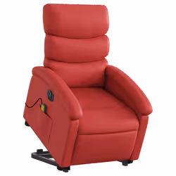 VidaXL 3204066 sedia massaggiante elettrica Rosso Ecopelle - Vista aggiuntiva 3