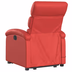 VidaXL 3204066 sedia massaggiante elettrica Rosso Ecopelle - Vista aggiuntiva 5