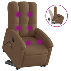 VidaXL 3204108 sedia massaggiante elettrica Marrone Tessuto
