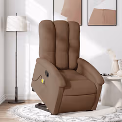 VidaXL 3204108 sedia massaggiante elettrica Marrone Tessuto - Vista aggiuntiva 2