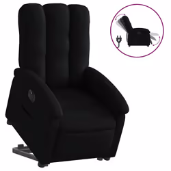 Poltrona Alzapersona Reclinabile Elettrica Nera in Tessutocod mxl 85278 - Vista aggiuntiva 2