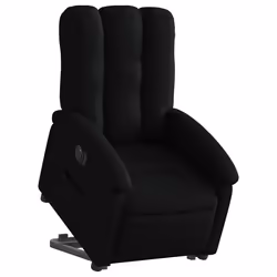 Poltrona Alzapersona Reclinabile Elettrica Nera in Tessutocod mxl 85278 - Vista aggiuntiva 3