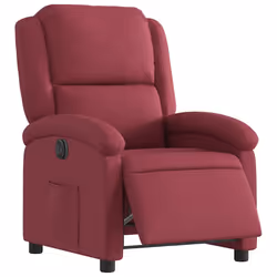 vidaXL Poltrona Elettrica Reclinabile Rosso Vino in Tessuto - Vista aggiuntiva 3