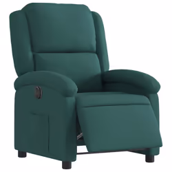 vidaXL Poltrona Elettrica Reclinabile Verde Scuro in Tessuto - Vista aggiuntiva 3