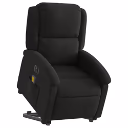 Poltrona Alzapersona Massaggiante Elettrica Nera in Tessutocod mxl 109034 - Vista aggiuntiva 3