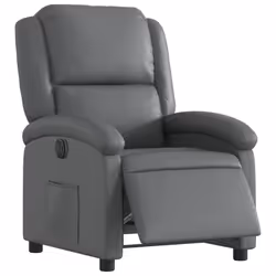 Poltrona Reclinabile Elettrica Grigia in Similpellecod mxl 85083 - Vista aggiuntiva 3