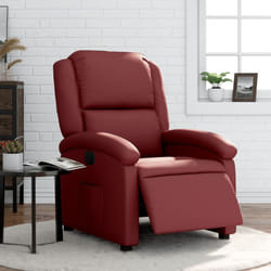 Vidaxl - Poltrona Reclinabile Elettrica Rosso Vino in Similpelle 72802